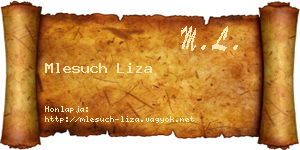 Mlesuch Liza névjegykártya